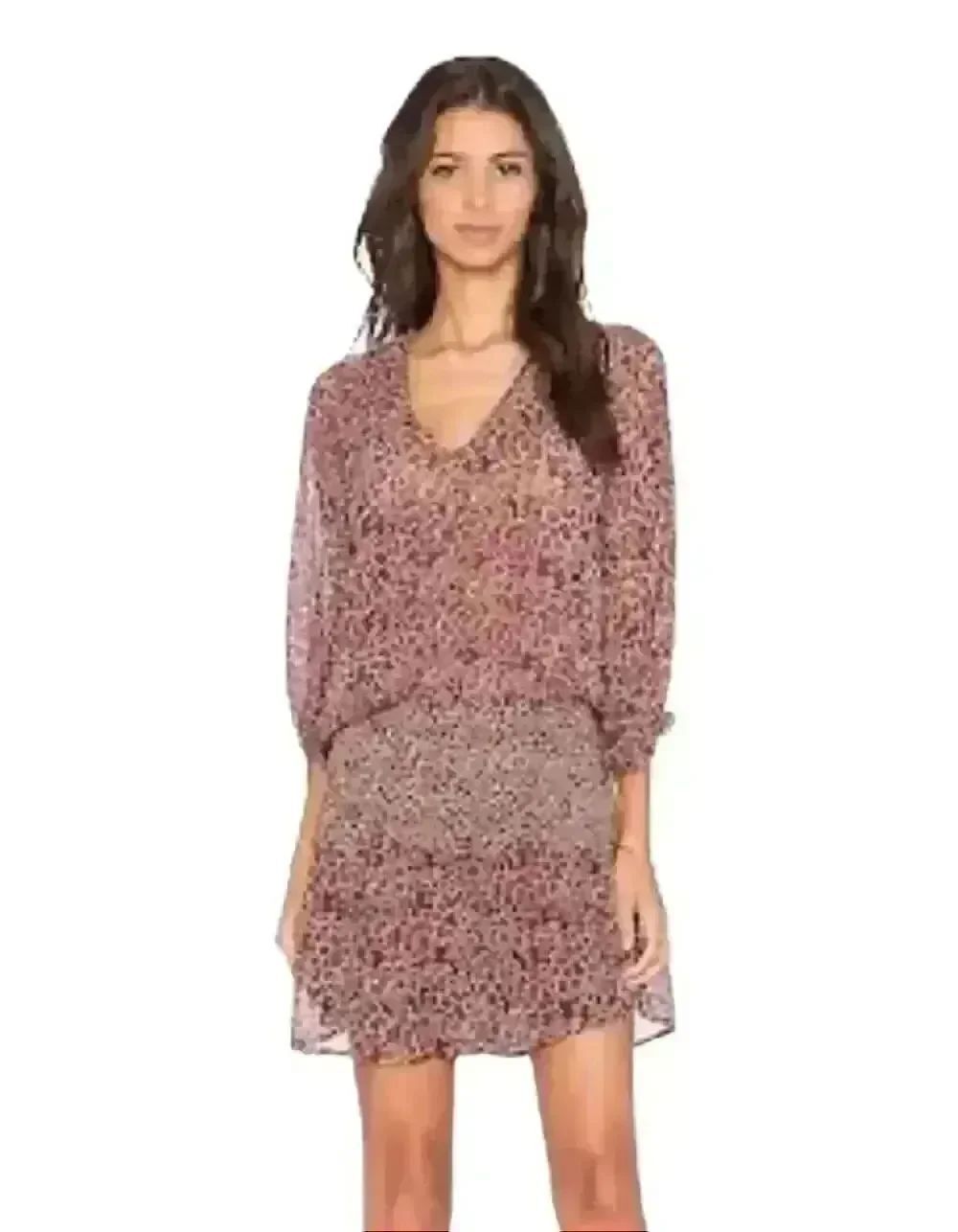 ULLA JOHNSON Samira Dress in Bordeaux Size 2